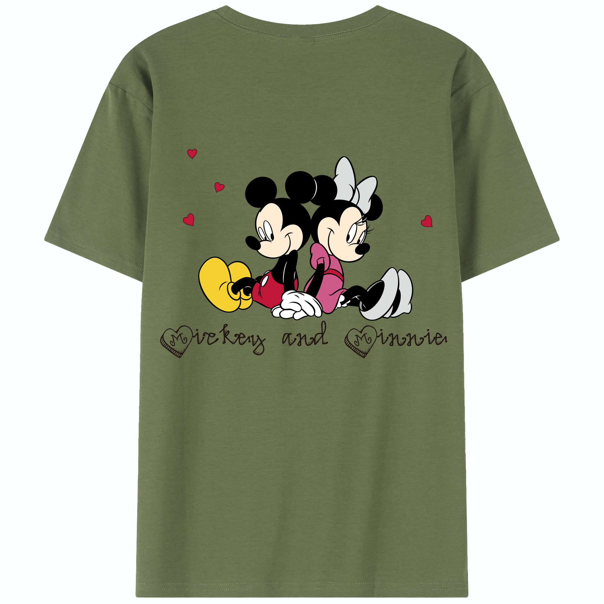 （画像用） ミッキーマウス Mickey Mouse 綿100％半袖Tシャツ（背面プリント）
